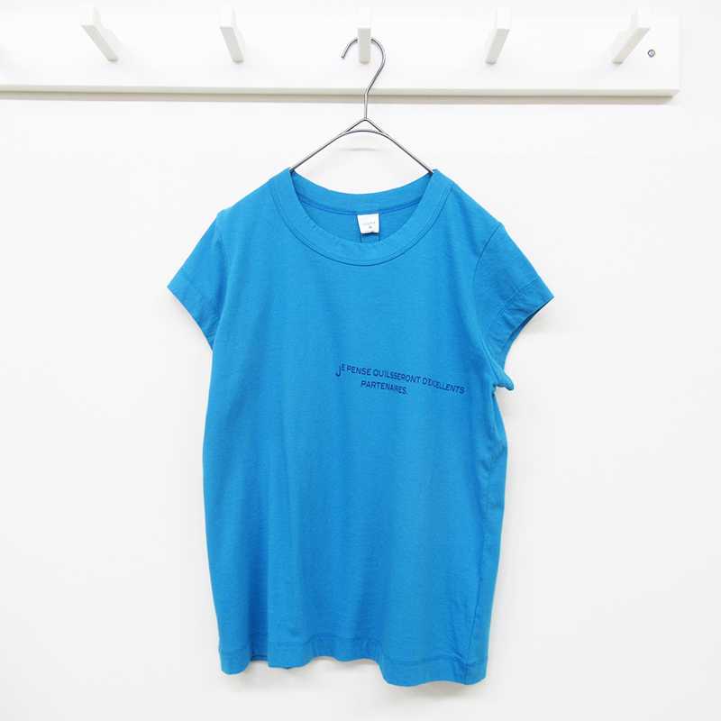 LAITERIE  ふわふわ天竺プリントフレンチスリーブTシャツ  /TQ74 【日本製】